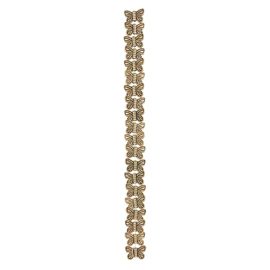 Antique Gold Metal Butterfly Beads, 15mm by Bead Landing™